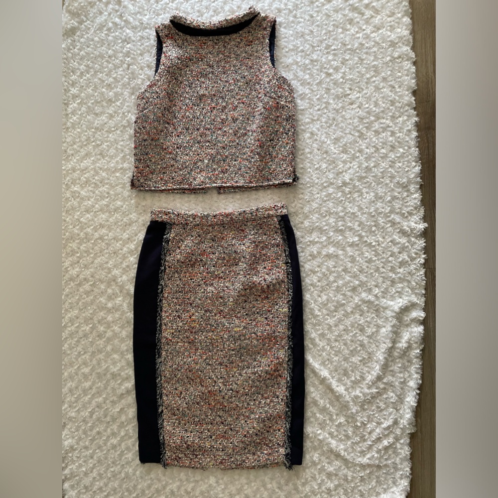 Multi Color Short Sleeve Skirt Suit(Fall)